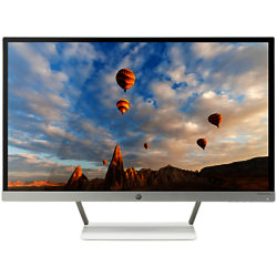 HP Pavilion 27xw TechniColour Certified IPS Full HD Monitor, 27, Piano White